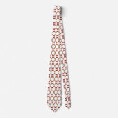 Elegant Knitted Rings Red Gold Pattern Necktie, Cr Stropdas (Voorkant)
