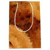 Elegant knoestig hout-nephout medium cadeauzakje (Voorkant)