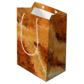 Elegant knoestig hout-nephout medium cadeauzakje (Achterkant Gekanteld)