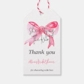 Elegant Knoop in de Draad Roze Strik Bruidsmeisje  Cadeaulabel (Voorkant)