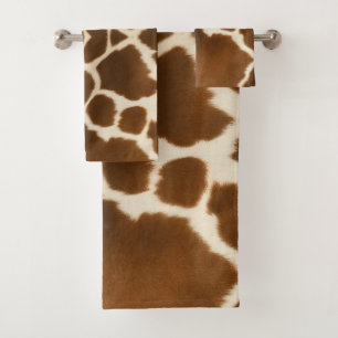 Elegant Koe Faux Leather Modern Collectie Bad Handdoek