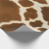 Elegant Koe Faux Leather Modern Collectie Cadeaupapier (Hoek)