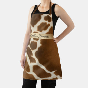 Elegant Koe Faux Leather Modern Collectie Schort