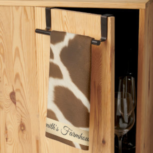 Elegant Koe Faux Leather Modern Collectie Theedoek