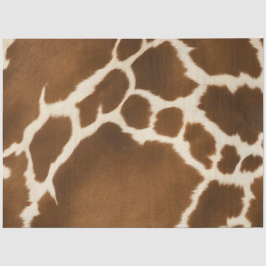Elegant Koe Faux Leather Modern Collectie Tissuepapier (Voorkant)