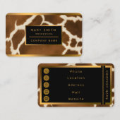 Elegant Koe Faux Leather Modern Collectie Visitekaartje (Voorkant / Achterkant)