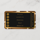 Elegant Koe Faux Leather Modern Collectie Visitekaartje (Achterkant)