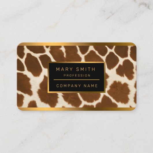 Elegant Koe Faux Leather Populair Collectie Visitekaartje (Voorkant)