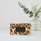 Elegant Koe Faux Leather Populair Collectie Visitekaartje (Staand voorkant)