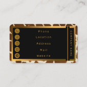 Elegant Koe Faux Leather Populair Collectie Visitekaartje (Achterkant)