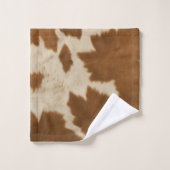 Elegant Koe Faux Leather Trendy Collectie Bad Handdoek (Wasdoekje)