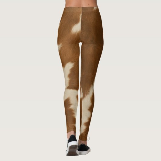 Elegant Koe Faux Leather Trendy Collectie Leggings (Achterkant)