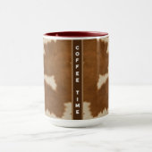 Elegant Koe Faux Leather Trendy Collectie Mok (Midden)