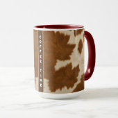 Elegant Koe Faux Leather Trendy Collectie Mok (Voorkant rechts)