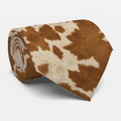 Elegant Koe Faux Leather Trendy Collectie Stropdas (Opgerold)