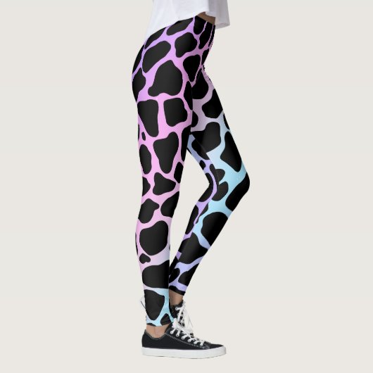 Elegant Koe print multicolor Leggings (Rechts)