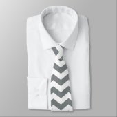 Elegant, koel, klassiek grijs chevron monogram stropdas (Gebonden)