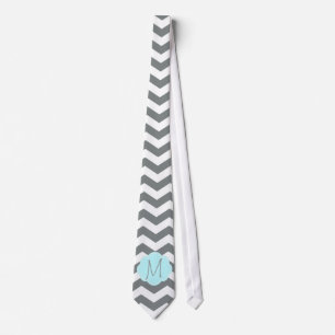 Elegant, koel, klassiek grijs chevron monogram stropdas