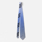 Elegant & Koel Licht Blauw Gestript Stropdas (Achterkant)