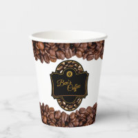 Elegant koffie Aangepaste bedrijfsnaam winkelen