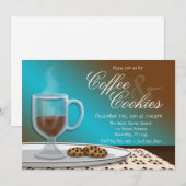 Elegant koffie en koekjes kaart (Voorkant / Achterkant)