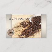 Elegant koffie foto cadeau certificaat (Voorkant)