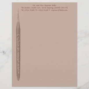 Elegant koffie Nib Stationery Briefhoofd