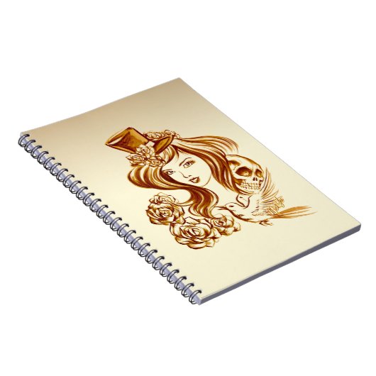 Elegant  Koffiehandgeschilderd Notitieboek (Rechterzijde)