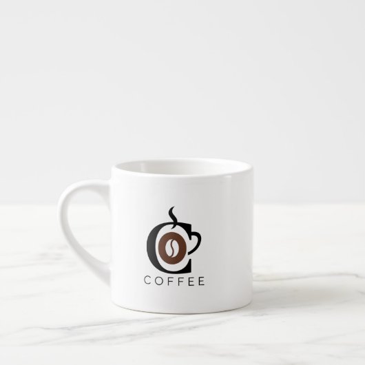 Elegant koffiemonogram espresso kop (Links)