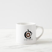 Elegant koffiemonogram espresso kop (Rechts)