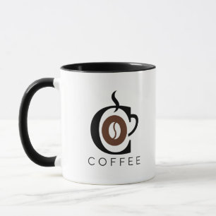 Elegant koffiemonogram mok