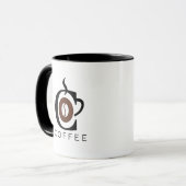 Elegant koffiemonogram mok (Voorkant links)