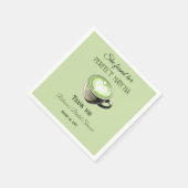 Elegant Koffiethema Perfect Matcha Vrijgezellenfee Servet (Hoek)
