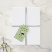 Elegant koffiethema perfecte matcha bruidsdouche cadeaulabel (Met Touw)