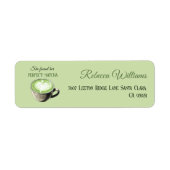 Elegant koffiethema Perfecte matcha bruidsdouche Etiket (Voorkant)