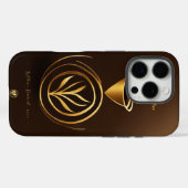 Elegant koffiezaad Logo - Golden Accent Design Case-Mate iPhone Case (Achterkant (horizontaal))