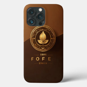 Elegant koffiezaad Logo - Golden Accent Design Case-Mate iPhone Case