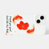 Elegant Koi Fish and Red flower&golden| Jpanese iPhone Hoesje (Achterkant horizontaal)