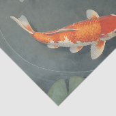 Elegant Koi Visvijver Sereniteit Design Tissuepapier (Detail)