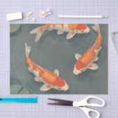 Elegant Koi Visvijver Sereniteit Design Tissuepapier (Craft)