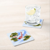 Elegant koikarper in lotusvijver kartonnen onderzetters (Insitu)