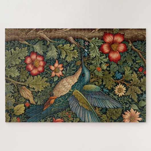 Elegant  kolibrie art boho chic legpuzzel (Horizontaal)