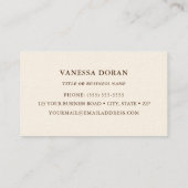 Elegant kolibrie Visitekaartje (Achterkant)