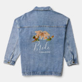 Elegant kolibrie Waterverf bruiloft Denim Jacket (Achterkant)
