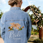 Elegant kolibrie Waterverf bruiloft Denim Jacket
