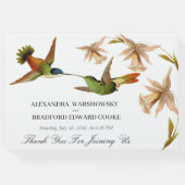 Elegant  kolibrie Waterverf bruiloft Gastenboek (Achterkant)