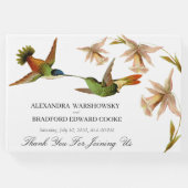 Elegant  kolibrie Waterverf bruiloft Gastenboek (Voorkant)