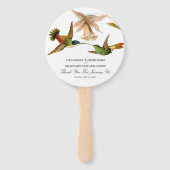 Elegant  kolibrie Waterverf bruiloft Handwaaier (Voorkant)