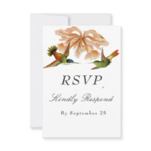 Elegant  kolibrie Waterverf bruiloft