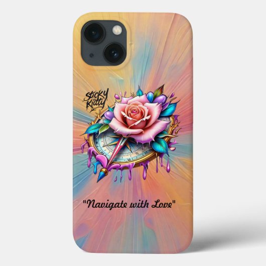 "Elegant Kompasroos Ontwerp" Case-Mate iPhone Case (Achterkant)